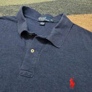 Polo Ralph Lauren Polo Shirt Mens 2XLT Blue Cotton Pullover Short Sleeve